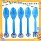 ParteeTime Kids Sonic Theme Decorations Kids Birthday Party Balloon Banners Hang Swirls Backdrop Tablecloth Cake Topper