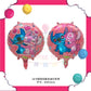 ParteeTime Kids Stitch Theme Decorations Kids Birthday Party Balloon Banners Hang Swirls Backdrop Tablecloth Cake Topper