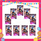 ParteeTime Kids Demon Slayer Theme Decorations Birthday Party Supplies Banners Backdrop Set Hiasan Hari Jadi Kanak-Kanak