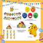 ParteeTime Kids Birthday Party Celebration Decoration Set Pikachu 4 in 1 Hiasan Majlis Sambutan Hari Jadi Kanak-Kanak