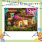 ParteeTime Encanto Birthday Theme Decorations Kids Birthday Balloon Banner Hang Swirl Backdrop Tablecloth Cake Topper