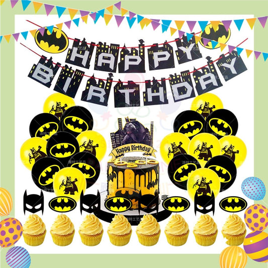 ParteeTime Kids Birthday Party Celebration Decoration Set Superhero 4 in 1 Hiasan Majlis Sambutan Hari Jadi Kanak-Kanak