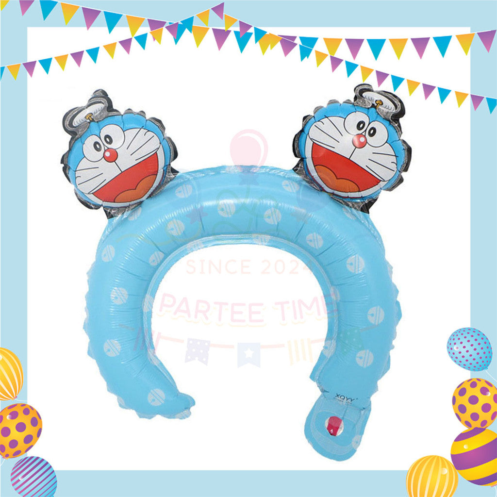 ParteeTime Kids Happy Birthday Children Cartoon Doraemon 3D Foil Aluminium Themed Foil Balloon Birthday Party Decoration