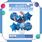 ParteeTime Kids Stitch Theme Decorations Kids Birthday Party Balloon Banners Hang Swirls Backdrop Tablecloth Cake Topper