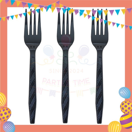 ParteeTime Kids Set 10pcs Disposable Plastic Color Cutlery Spoon Fork Knife Set Party Color