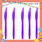 ParteeTime Kids Set 10pcs Disposable Plastic Color Cutlery Spoon Fork Knife Set Party Color