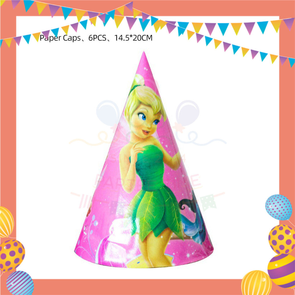 ParteeTime Kids Tinker Bell Theme Decorations Birthday Party Supplies Banners Backdrop Set Budak Hari Jadi Hiasan