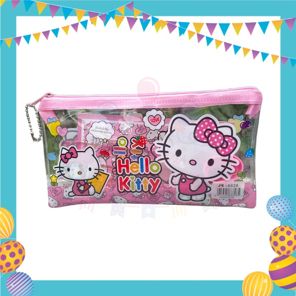 ParteeTime Kids Gifts Cartoon 7 in 1 Stationery Set Sanrio Kuromi My Melody My Little Pony Princess Birthday Door gift