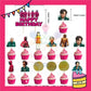 ParteeTime Kids Birthday Party Celebration Decoration Set Squid Game 4 in 1 Banner Balloon Cake Cupcake Topper