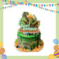 ParteeTime Kids Dinosaur Theme Decorations Birthday Party Supplies Banners Backdrop Set Budak Hari Jadi Hiasan
