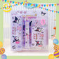 Parteetime Kids Cinnamoroll Kuromi Melody Spiderman Boxed Cartoon 7 in 1 Stationery Set Stationery Gift Goodie