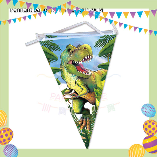 ParteeTime Kids Dinosaur Theme Decorations Birthday Party Supplies Banners Backdrop Set Budak Hari Jadi Hiasan