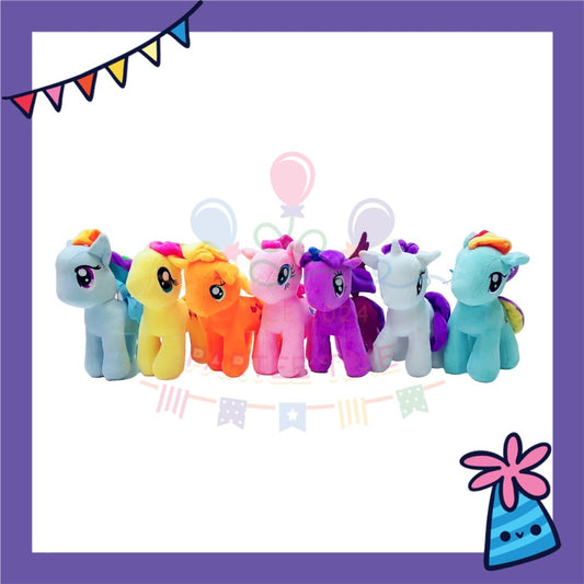 ParteeTime Kids Mini Fluffy My Little Pony Cute Soft Dolls Keychain Cute Plush Toy Adorable Stuffed Doll Toy Pendant