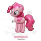 ParteeTime Kids Rainbow Dash Pinkie Pie Rarity Grabby Doll House Themed Foil Balloon Birthday Party Decoration