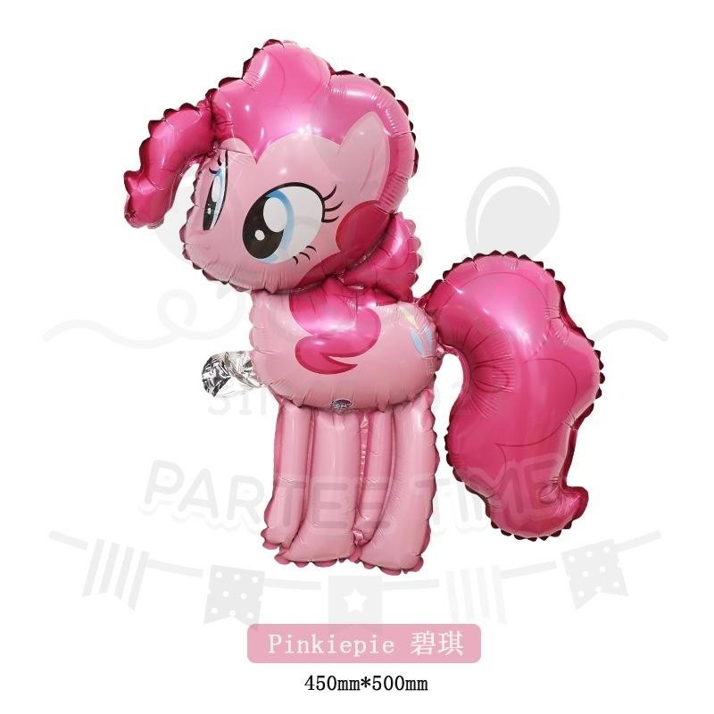 ParteeTime Kids Rainbow Dash Pinkie Pie Rarity Grabby Doll House Themed Foil Balloon Birthday Party Decoration