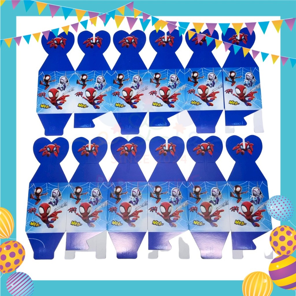 ParteeTime Kids Spidey And His Amazing Friends Birthday Theme Decorations Birthday Balloon Banner Hang Hiasan Hari Jadi