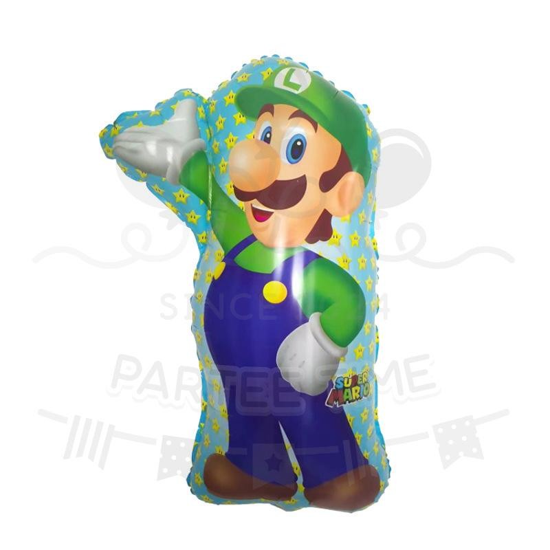 ParteeTime Kids Super Mario Princess Peach Luigi Themed Foil Balloon Birthday Party Decoration