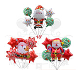 ParteeTime Kids Merry Christmas Themed Foil Balloon Birthday Party Decoration Foil Belon Tema Hari Krismas Hari Jadi