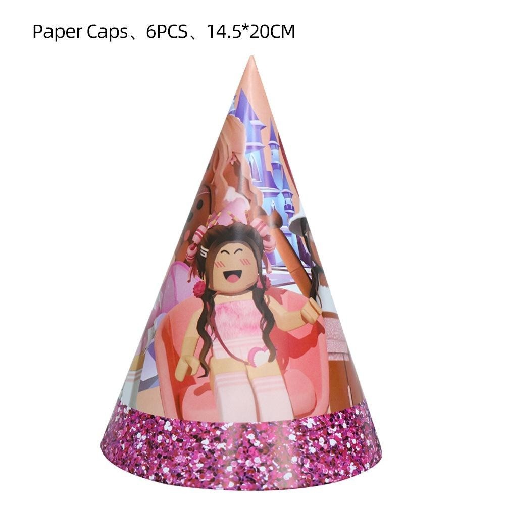ParteeTime Kids Roblox Girls Theme Decorations Birthday Party Supplies Banners Backdrop Set Budak Hari Jadi Hiasan