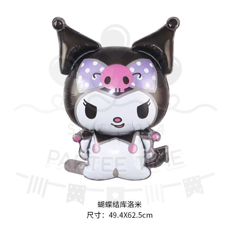 ParteeTime Kids Kuromi Cinnamoroll Melody Pompourin Pochacho Hangyodon Themed Foil Balloon Birthday Party Decoration