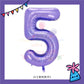 ParteeTime Purple Digital Foil Ballon 16 Inch 0 Number Balloon Birthday Party Foil Balloons Vibrant Shiny Decorations