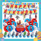 ParteeTime Kids Spidey And His Amazing Friends Birthday Theme Decorations Birthday Balloon Banner Hang Hiasan Hari Jadi