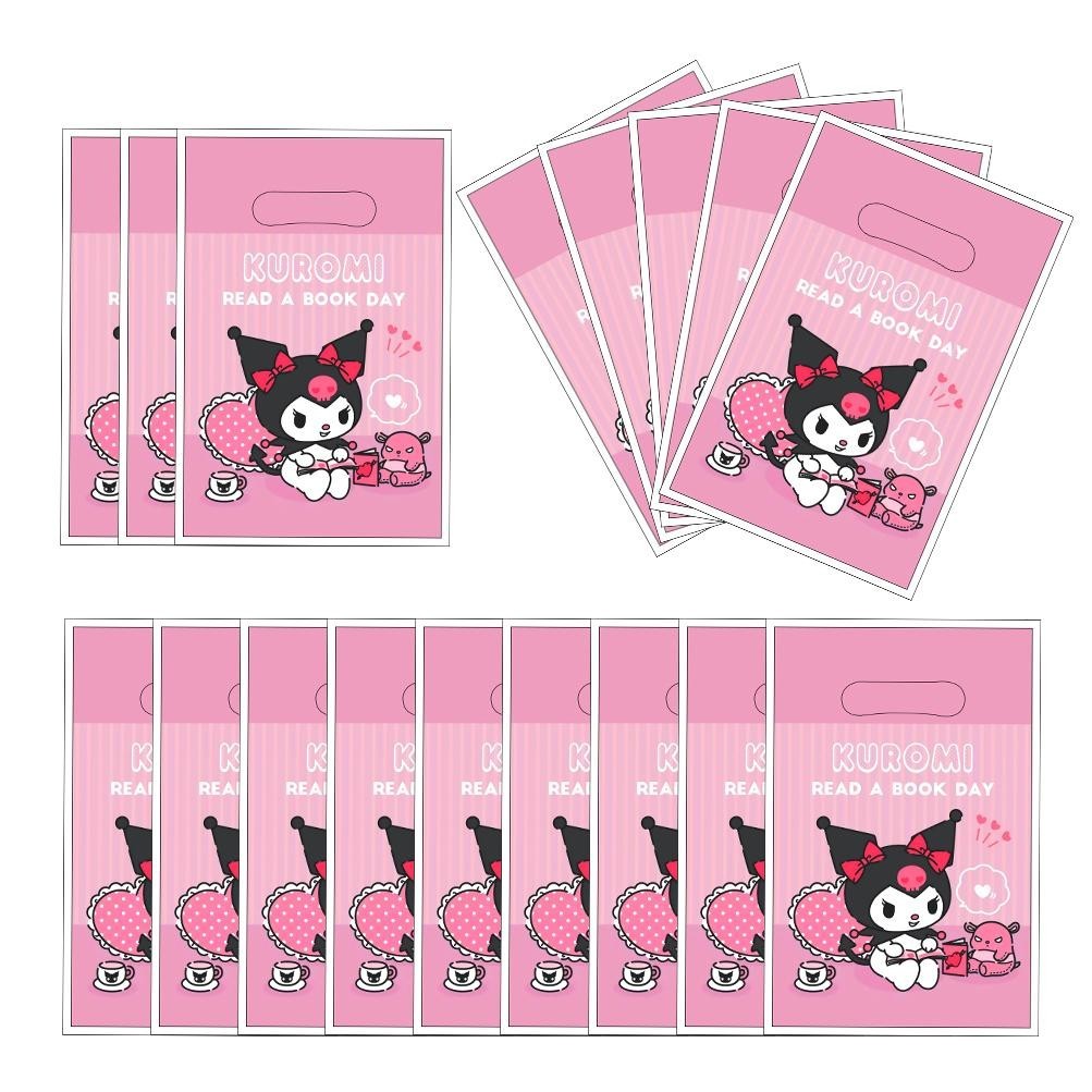 ParteeTime Kids Kuromi Birthday Theme Decorations Birthday Party Supplies Banners Backdrop Set Budak Hari Jadi Hiasan