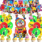 ParteeTime Kids Mario Birthday Theme Decorations Party Balloon Banners Hang Swirls Backdrop Tablecloth Cake Topper