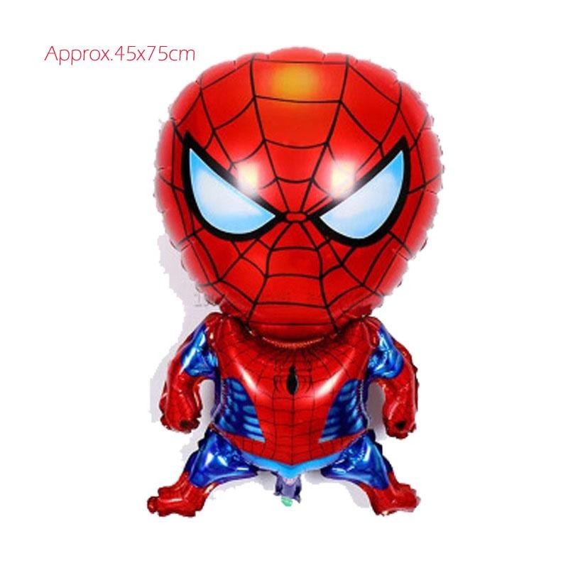 ParteeTime Kids Spiderman Theme Decorations Birthday Party Balloon Banners Hang Swirls Backdrop Tablecloth Cake Topper