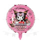 ParteeTime Kids Cute Sanrio Themed Foil Balloon Birthday Party Decoration Foil Belon Tema Comel Sanrio Hari Jadi Hiasan