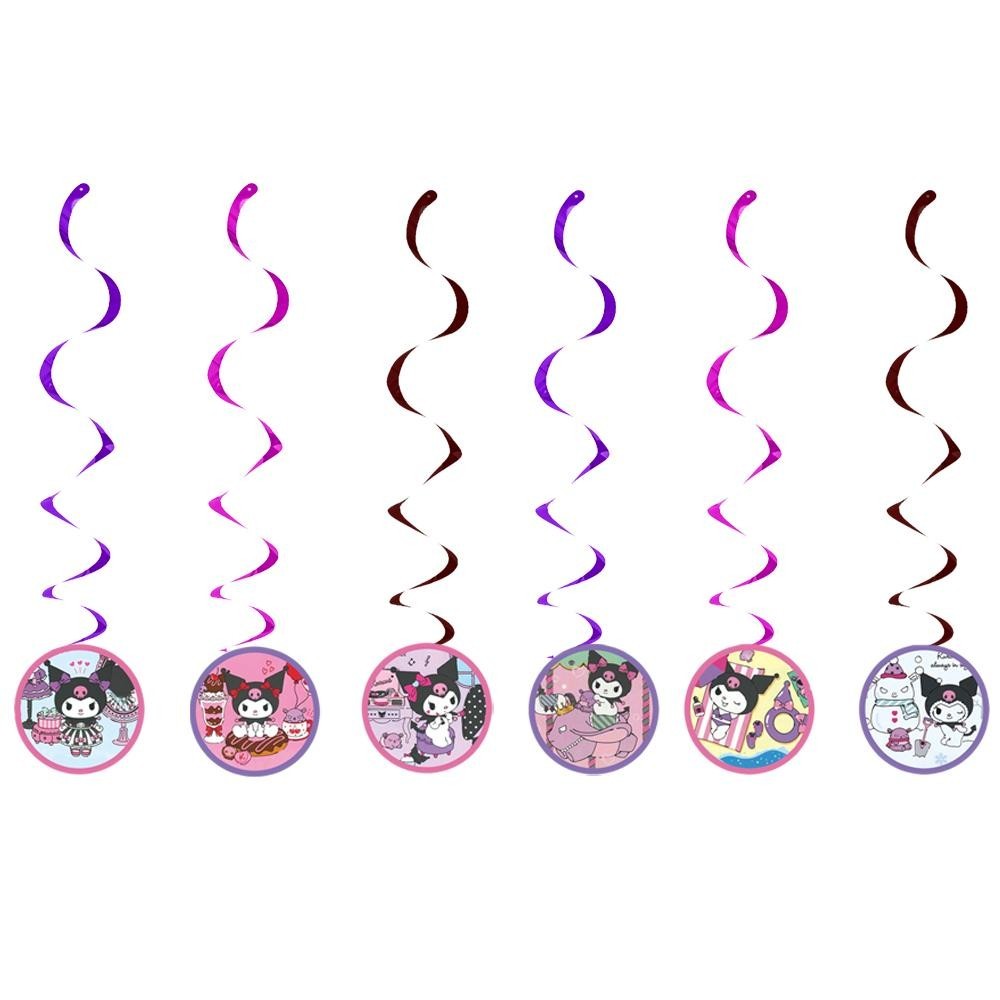 ParteeTime Kids Kuromi Birthday Theme Decorations Birthday Party Supplies Banners Backdrop Set Budak Hari Jadi Hiasan