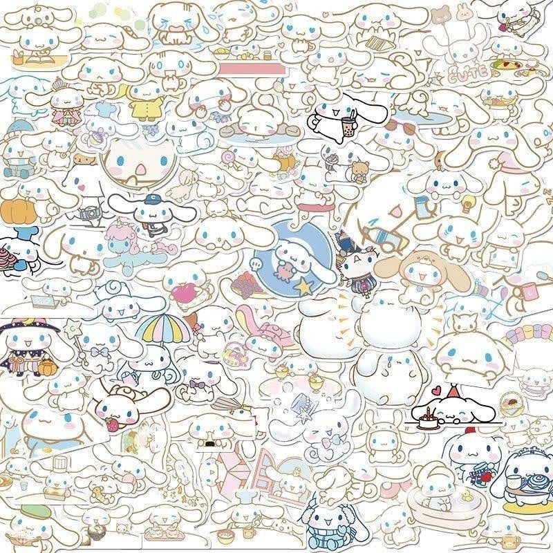 ParteeTime Kids Cinnamoroll Theme Decorations Birthday Party Balloon Banners Hang Swirls Backdrop Tablecloth Cake Topper
