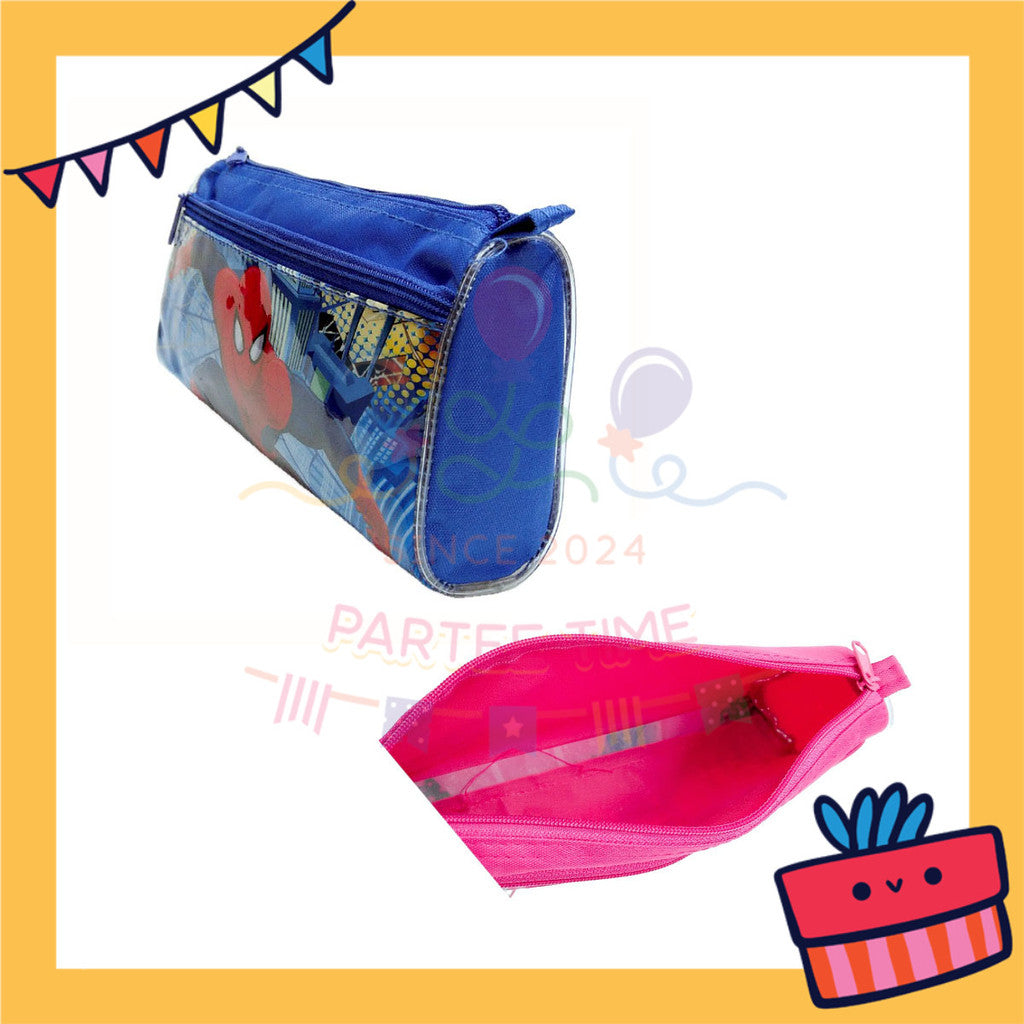 ParteeTime Kids Cute Cartoon Ultraman Spiderman Melody Double Layer Pencil Case Gift Pack Door Gift Goodie Bag Idea
