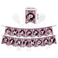 ParteeTime Kids Birthday Party Celebration Decoration Set Messi 4 in 1 Banner Balloon Cake Cupcake Topper Hari Jadi