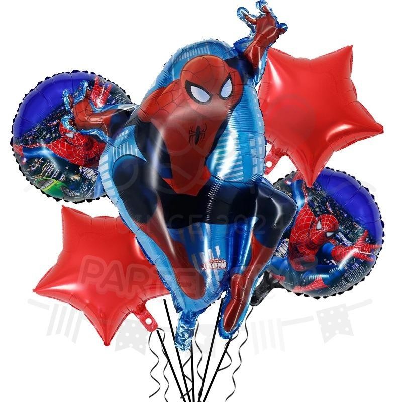 ParteeTime Kids Spidey And His Amazing Friends Birthday Theme Decorations Birthday Balloon Banner Hang Hiasan Hari Jadi