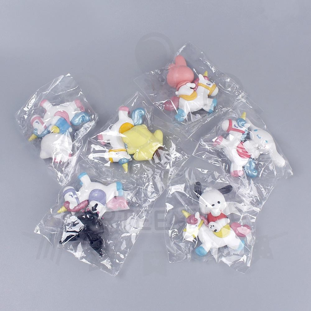ParteeTime Sanrio Kuromi Melody Cinnamoroll Mini Cake Topper Cute Set Cake Decoration Birthday Party Collection Playset