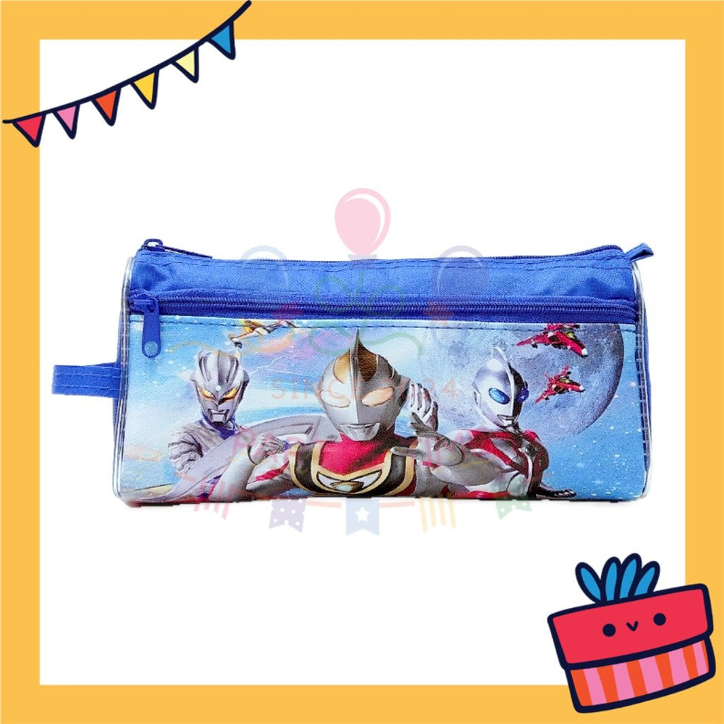 ParteeTime Kids Cute Cartoon Ultraman Spiderman Melody Double Layer Pencil Case Gift Pack Door Gift Goodie Bag Idea