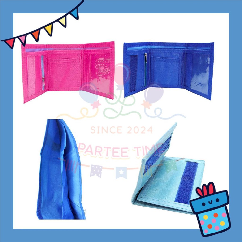 ParteeTime Kids Gifts Cute Cartoon Trifold Wallet Batman Doraemon Mario Dompet Lipat Kartun Comel Kanak-Kanak