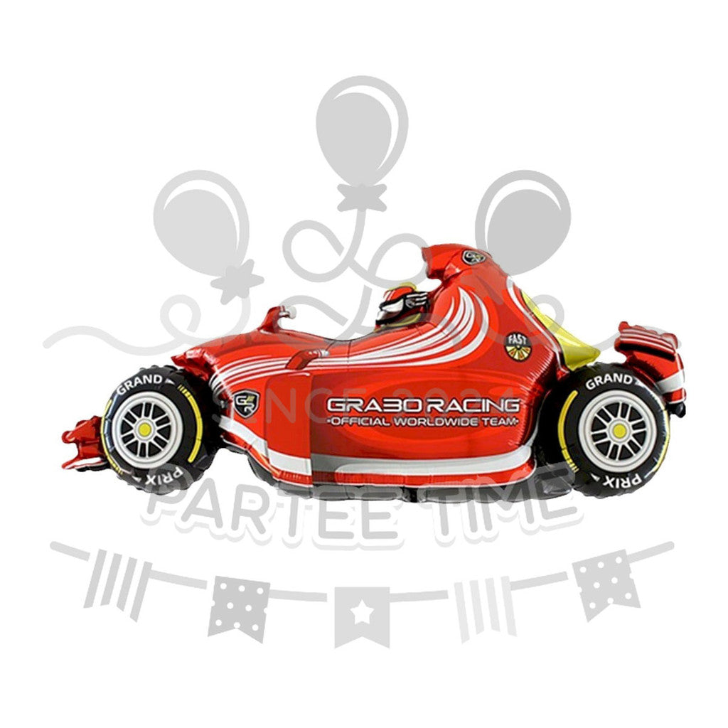 ParteeTime Kids Hot Wheels Birthday Theme Decorations Party Balloon Banners Hang Swirls Backdrop Tablecloth Cake Topper