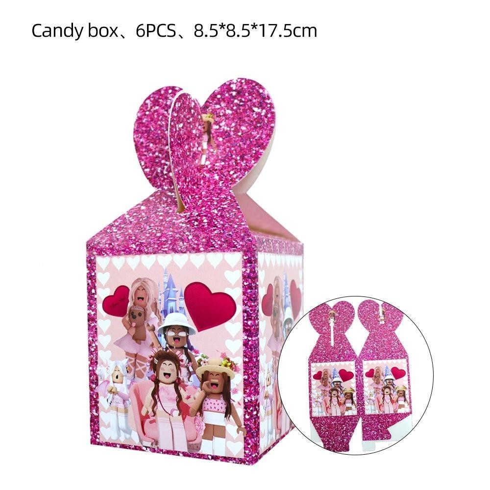 ParteeTime Kids Roblox Girls Theme Decorations Birthday Party Supplies Banners Backdrop Set Budak Hari Jadi Hiasan