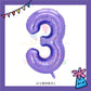 ParteeTime Purple Digital Foil Ballon 16 Inch 0 Number Balloon Birthday Party Foil Balloons Vibrant Shiny Decorations