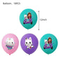 ParteeTime Kids Graby Doll House Theme Decoration Birthday Party Banner Hang Swirl Backdrop Tablecloth Cake Topper