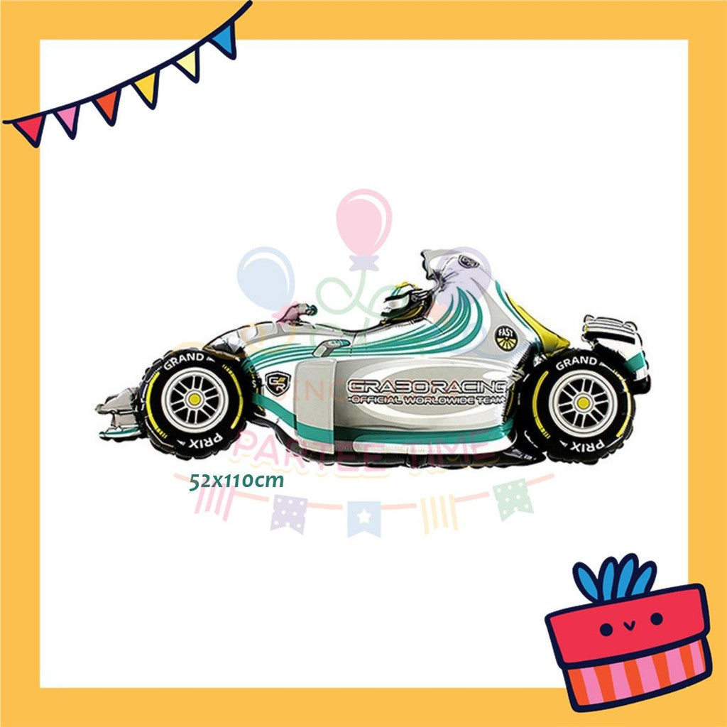 ParteeTime Kids Racing Themed Car Wheel Tire Air Globos Foil Balloon Birthday Party Decoration