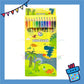 ParteetTime Kids Cute Cartoon 12pcs Color Pencil Non Toxic Coloring Stationery Set Birthday Party Gift Goodies Bag