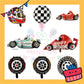 ParteeTime Kids Racing Themed Car Wheel Tire Air Globos Foil Balloon Birthday Party Decoration