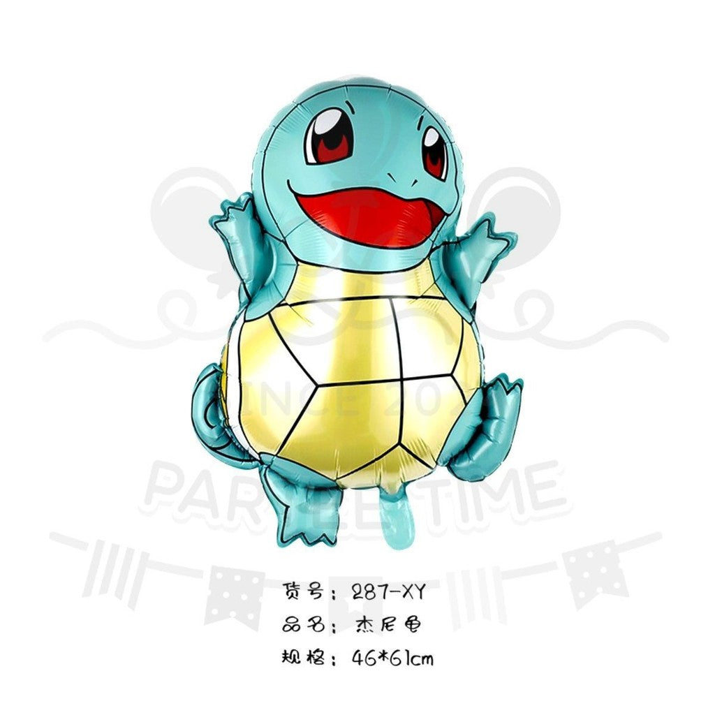 ParteeTime Kids Pokemon Pikachu Bulbasaur Charmander Squirtle Themed Foil Balloon Birthday Party Decoration