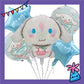 ParteeTime Kids Sanrio Cinnamoroll Kuromi Melody Birthday Party Decoration 5pcs Set Foil Balloon