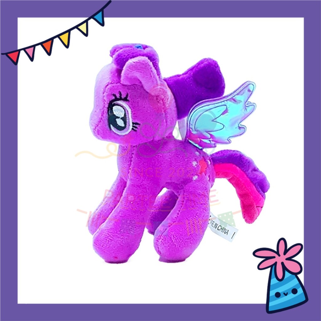 ParteeTime Kids Mini Fluffy My Little Pony Cute Soft Dolls Keychain Cute Plush Toy Adorable Stuffed Doll Toy Pendant