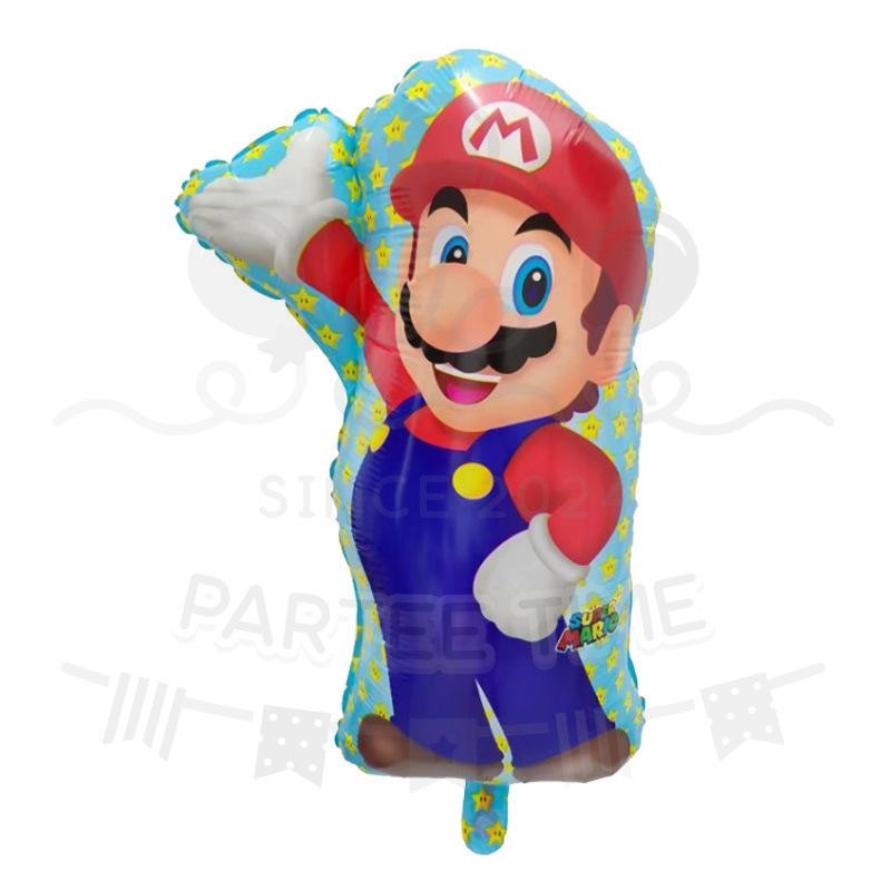 ParteeTime Kids Super Mario Princess Peach Luigi Themed Foil Balloon Birthday Party Decoration