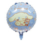 ParteeTime Kids Cinnamoroll Theme Decorations Birthday Party Balloon Banners Hang Swirls Backdrop Tablecloth Cake Topper